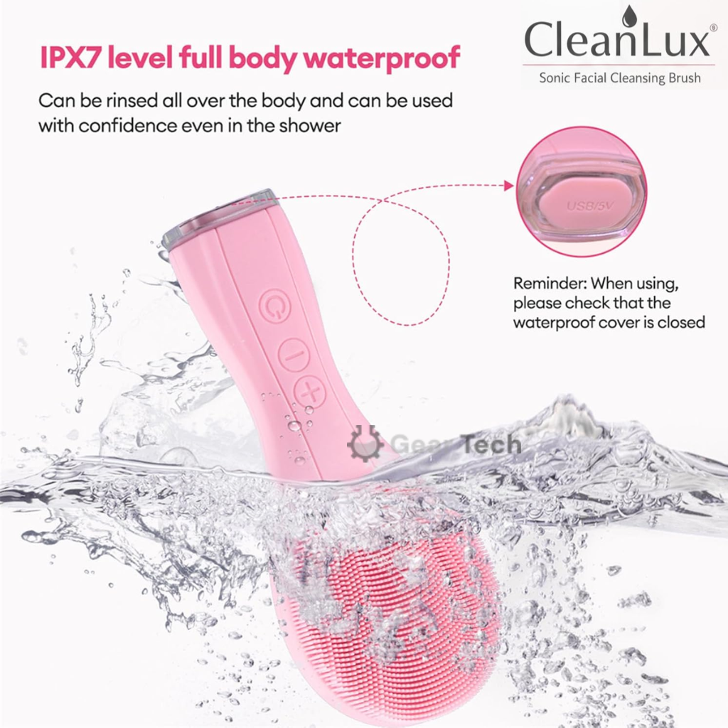 CleanLux™ Electric Facial Cleansing Brush | Waterproof Silicone, Sonic Vibration Technology for Deep Pore Cleansing and All Skin Types