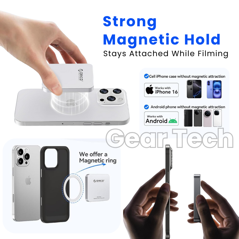 Magnetic Portable SSD 1TB/2TB – Ultra-Fast 2000MB/s Portable External Hard Drive for iPhone 15/16 ProRes, Laptop & PC