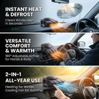 Portable Car Heater – 12V Plug-In Defogging & Defrosting for Quick Winter Warmth
