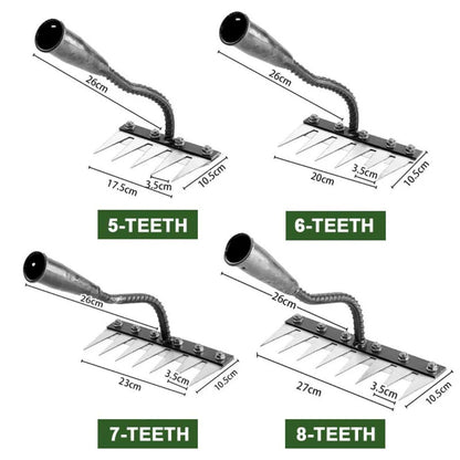 Weeding Rake | Ultra-Durable Steel Teeth & Ergonomic Handle for Effortless Garden Maintenance