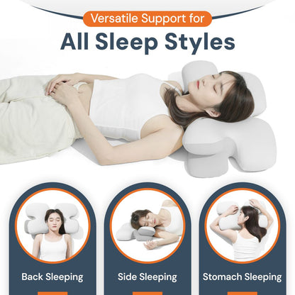 Side Sleeper Pillow | Ergonomic Memory Foam for Neck Pain Relief & Comfortable Sleep |Best Pillow for Back Pain