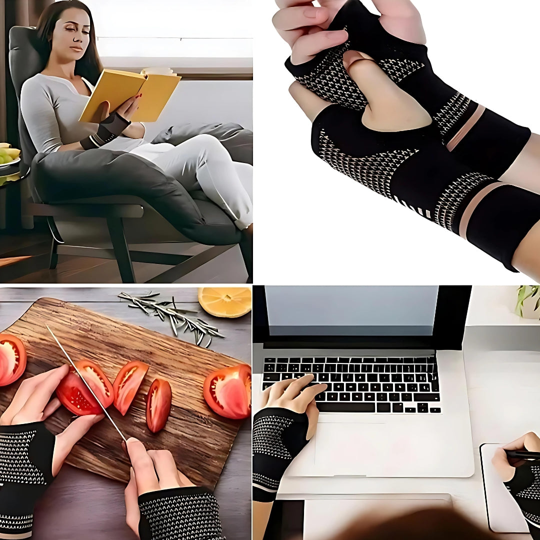 FlexSupport Wrist Brace with Heat Pad for Back Pain – Breathable Support for Injuries, Chronic Pain & Post-Surgery Recovery