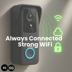Wireless Smart Video Doorbell | No Subscription Needed | High-Definition Camera Doorbell