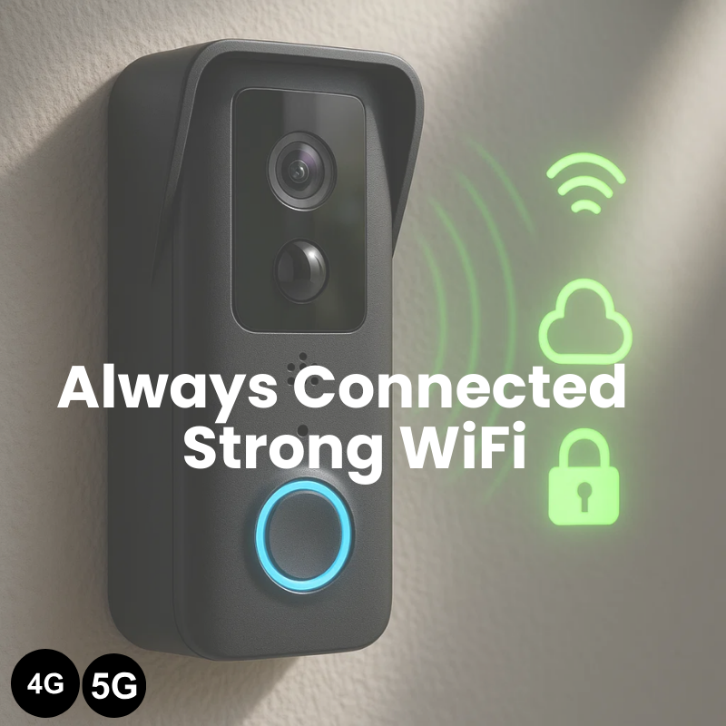 Wireless Smart Video Doorbell | No Subscription Needed | High-Definition Camera Doorbell