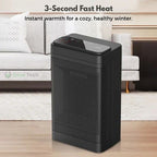 Portable Electric PTC Fan Heater | Fast Heating, Remote Control & Adjustable Temperature for Bathroom and Living Room Use