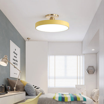 LED Ceiling Light | Modern Black Metal Flush Mount, Energy-Efficient & Ideal for Living Room, Bedroom or Hallway