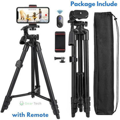 Extendable Phone Tripod with Bluetooth Remote - Versatile Selfie Stick & Stand