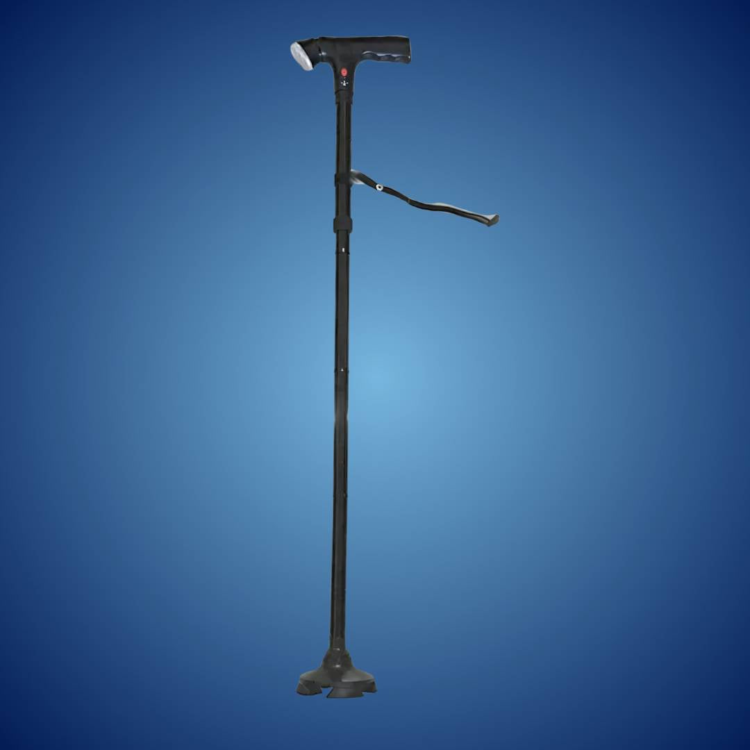 Walking Cane for Seniors – Collapsible Telescopic 5-Height Adjustable Cane for Travel & Daily Use