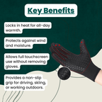 Warm Waterproof Gloves: Thermal Gloves with Touch Screen | Biking, Golf, Raynaud's, and Winter Sports