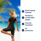 Women’s Neoprene Shorty Wetsuit – Thermal Swim Suit for Cold Water, UV & Surf Kayak Protection