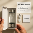 Hydrogen Water Bottle | USB Rechargeable, Anti-Inflammatory & Perfect for Daily Hydration and Wellness