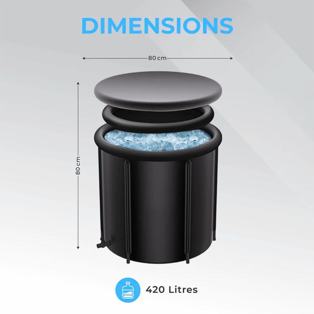 Portable Ice Bath Pod | 420L Capacity, 5-Layer Insulation for Muscle Recovery & Cold Therapy After Workouts