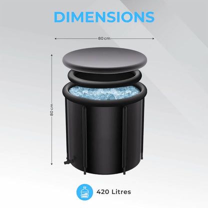 Portable Ice Bath Pod | 420L Capacity, 5-Layer Insulation for Muscle Recovery & Cold Therapy After Workouts