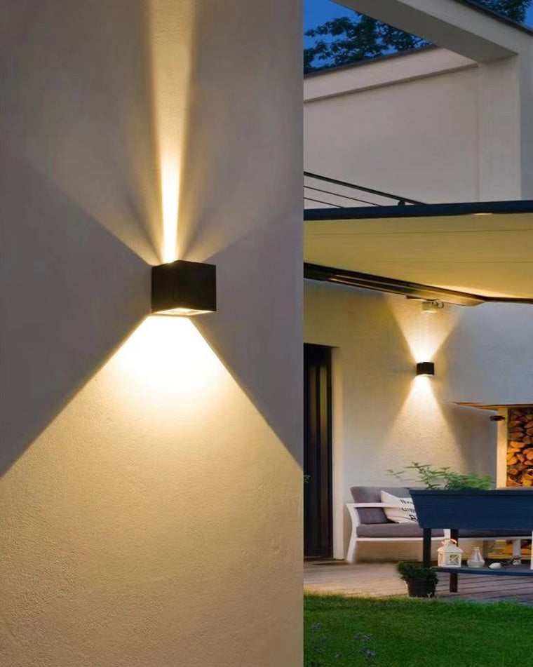 LED Outdoor Up Down Wall Light | Waterproof Metal Fixture for Patio. Garden & Entryway Illumination