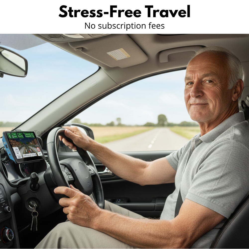 7" GPS Navigation System - Best Sat nav for Older Drivers UK | Real-Time Traffic Updates, Pre-Loaded UK & EU Maps for Cars & Trucks