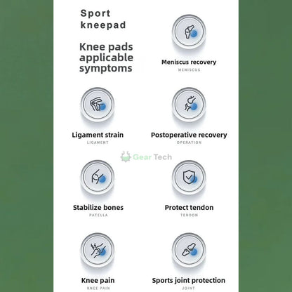 Knee Pads for Pain Relief | Support Compression Springs & Adjustable Tension Strap for Stability and Joint Protection