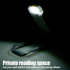 Book Reading Lights - Adjustable LED Clip-on Rechargeable Book Light, USB Powered for Reading in Bed, Best for Bookworms and Kids
