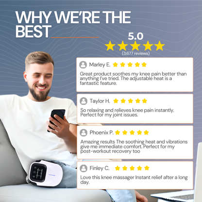 Knee Massager with Red Light Therapy for Pain Relief and Muscle Recovery