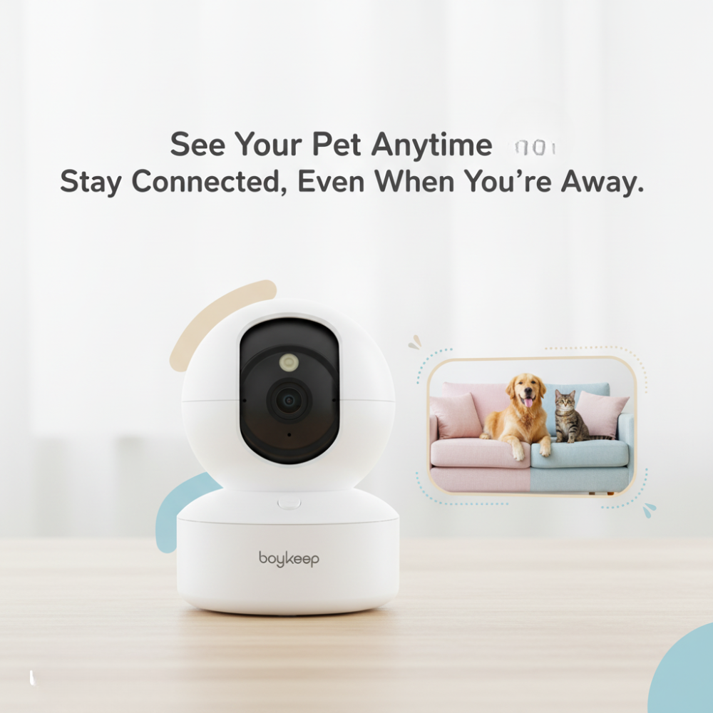 Wireless Pet Camera With Phone App | Wireless 360° Indoor Pet Cam With 2-Way Audio & Night Vision