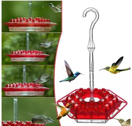 Ant Proof Hummingbird Feeder | 30 Feeding Ports, UV Resistant & Ideal for Outdoor Bird Watching