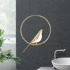 Image of Circle Pendant Lamp with Bird Motifs – Modern Lighting Fixture for Home Decor & Unique Ceiling Design