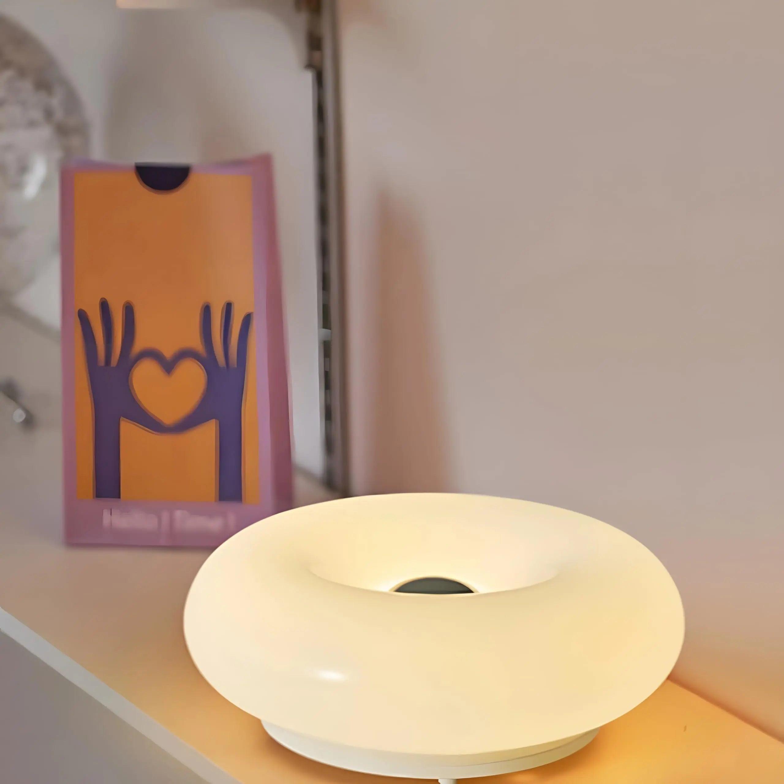 Lunara™ | LED Nordic Donut Lamp | Modern Circular Light Fixture for Home Decor & Ambient Lighting