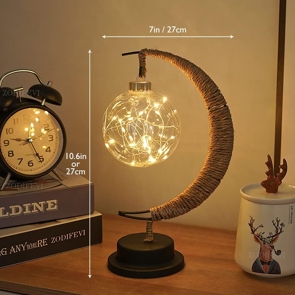 LED Lunar Lamp - Enchanted Moon Night Light for Bedroom, Nursery & Home Decor