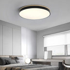 Wooden Round Shape Flush Ceiling Light | LED. Solid Wood & Iron for Living Room. Dining Room & Hallway