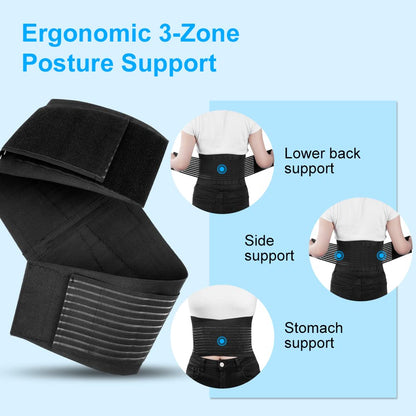 Back Pain Support Belt | Lightweight, Adjustable & Comfortable Lumbar Support for Instant Pain Relief