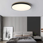 Wooden Round Shape Flush Ceiling Light | LED. Solid Wood & Iron for Living Room. Dining Room & Hallway