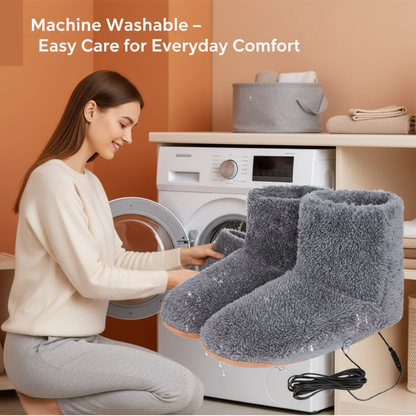 Rechargeable Heated Slippers – Electric USB Heated Shoes & Foot Warmers for Home, Indoor Comfort & Cold Feet Relief