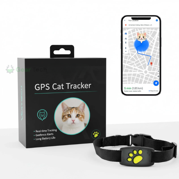 Cat GPS Tracker Locator Device | Real-Time Tracking, Waterproof & No Monthly Fees for Pet Owners