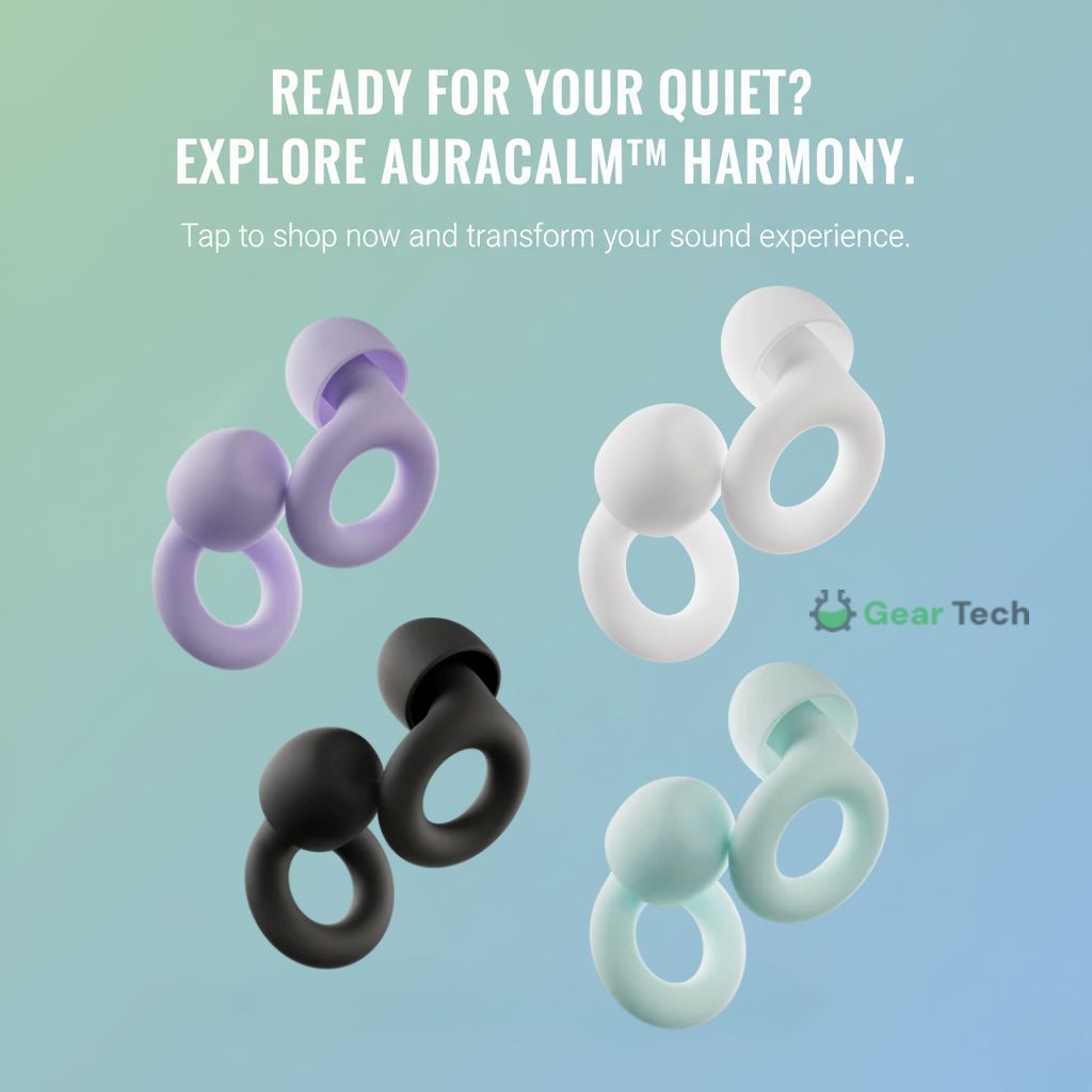 AuraCalm™ Harmony | Reusable Noise Cancelling Earplugs for Sleeping, Focus and Noise Sensitivity