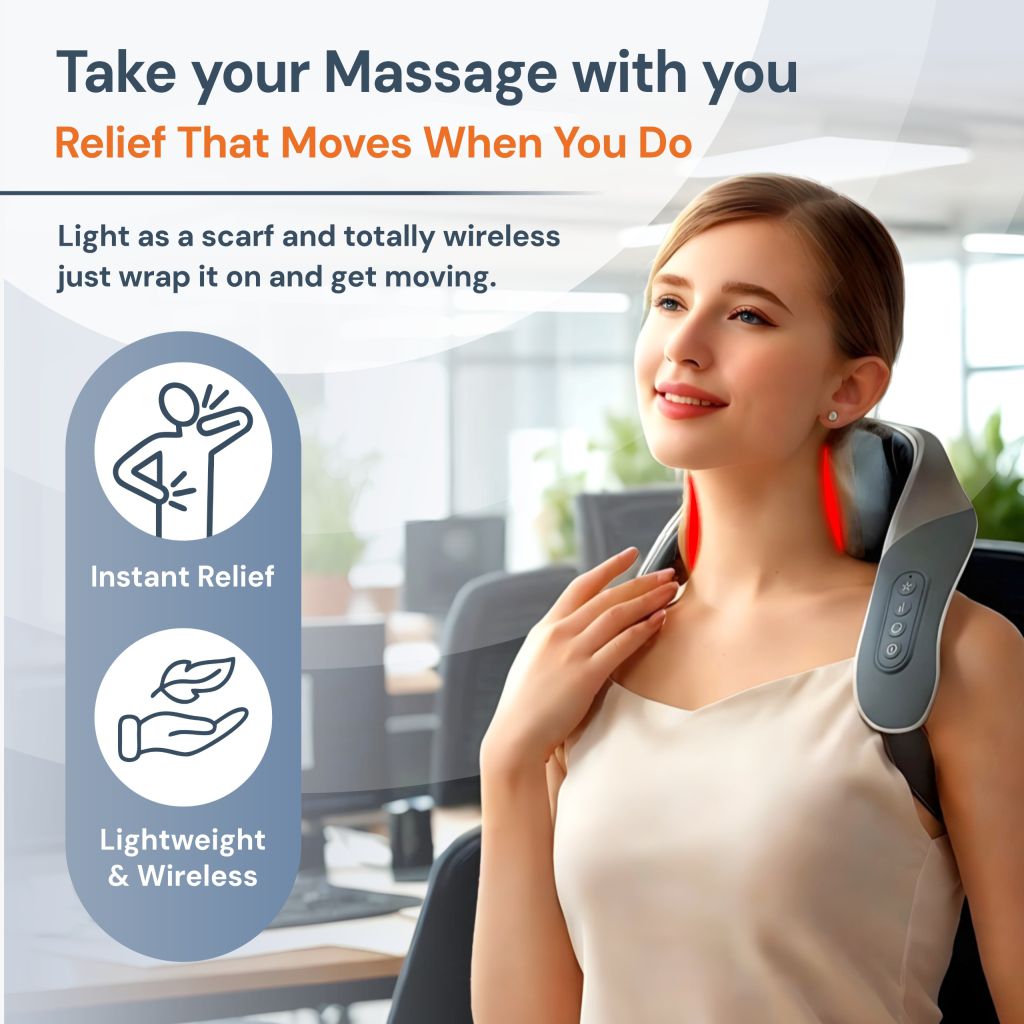Heating Pad for Neck and Shoulder Pain Neck - Pain Relief, Electric, Portable, Adjustable Heat Function, Ideal for Home Use