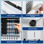 Portable Windowless Air Conditioner with Remote Control - Energy Efficient Cooling for Home, Office, and Small Spaces