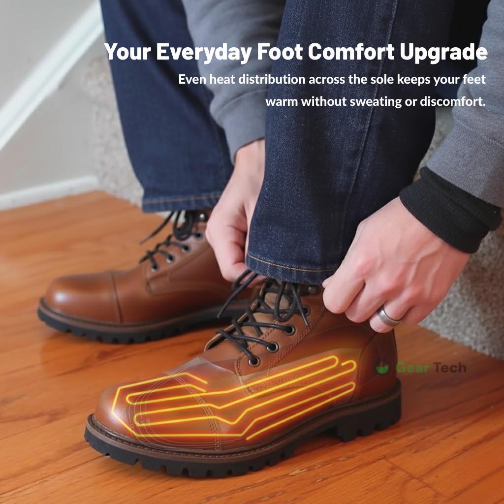 Rechargeable Heated Insoles for Shoes & Boots – USB Electric Foot Warmers for Daily Comfort & Circulation Relief – Best Heated Insoles UK