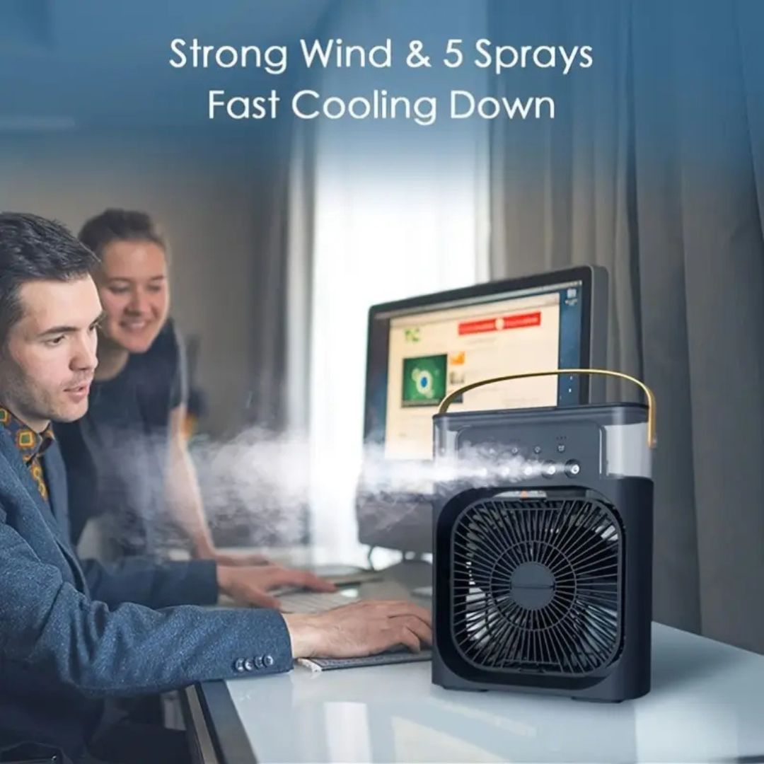 3-in-1 Air Cooler Humidifier | Portable, Adjustable Fan Speeds & Ideal for Bedrooms, Offices & Small Spaces