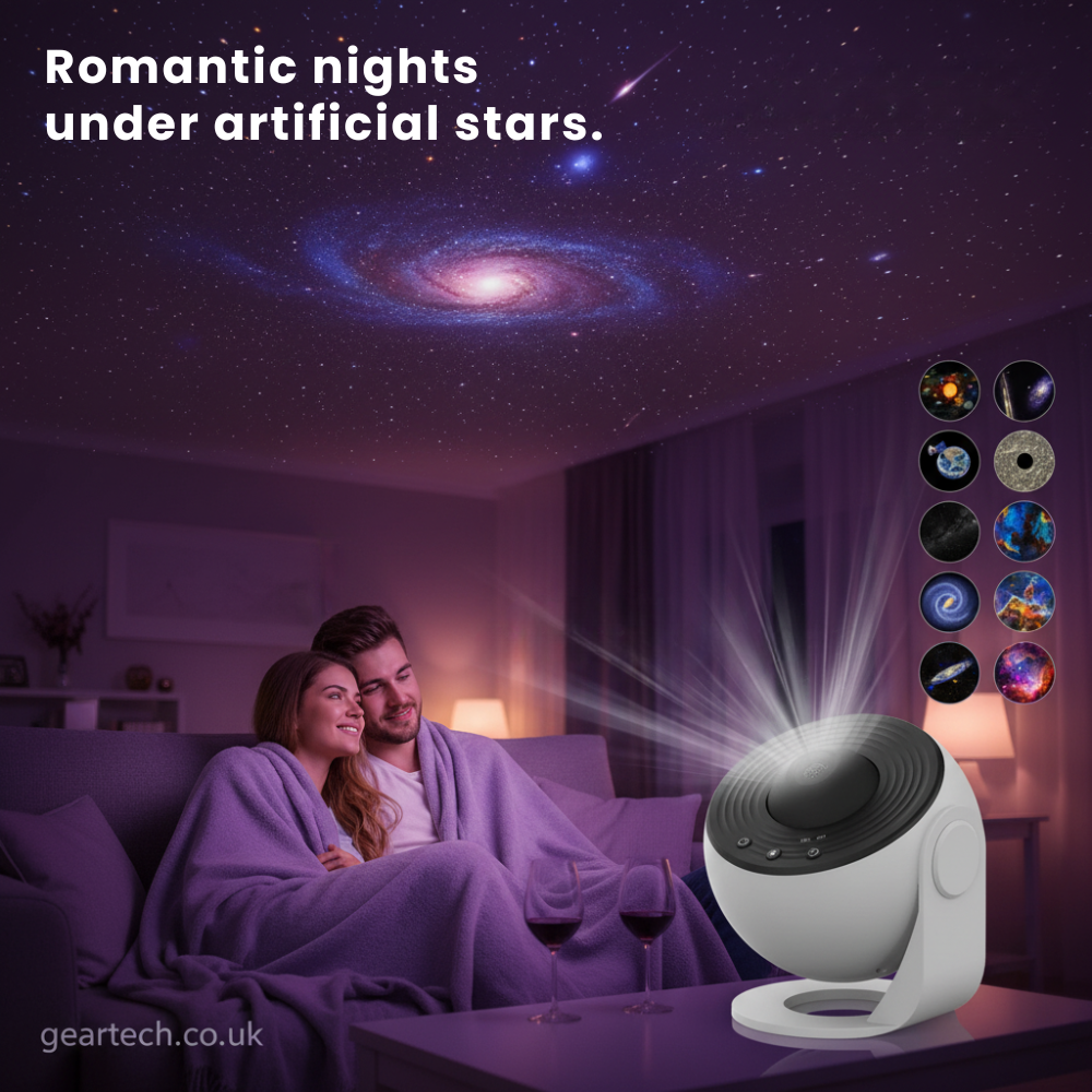 Galaxy Projector with 360° Rotation - Stunning Room-Wide Night Sky View