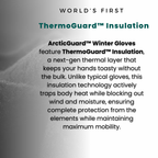 Warm Waterproof Gloves: Thermal Gloves with Touch Screen | Biking, Golf, Raynaud's, and Winter Sports
