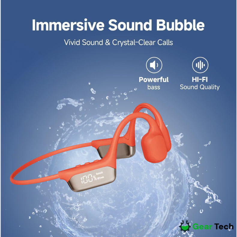 Underwater Earbuds for Swimming – Waterproof Bone Conduction Headphones