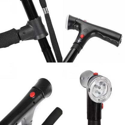 Folding Cane | Lightweight, Telescopic & Collapsible Walking Stick for Seniors and Travellers