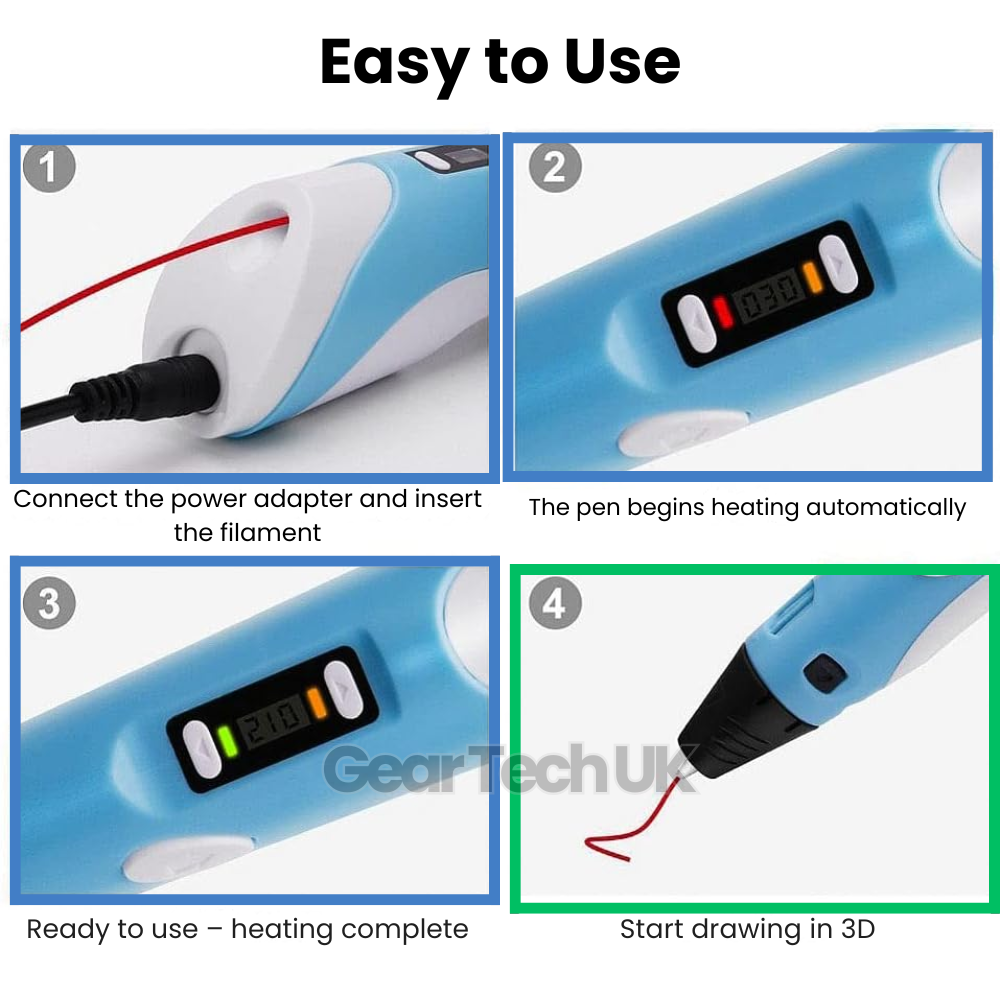 3D Pen for Kids – Creative 3D Printing Pen for Drawing and Artistic Projects, Ideal for Young Artists