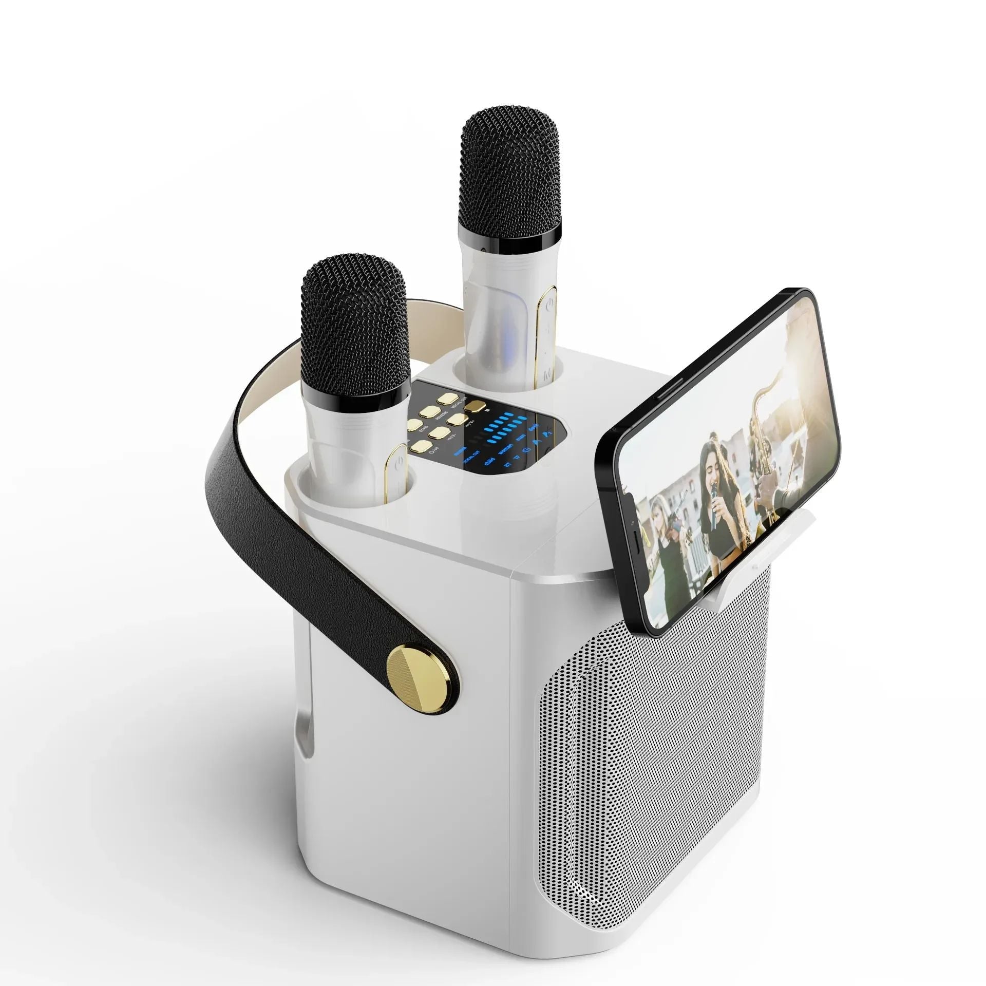 Karaoke Bluetooth Speaker | 360° Surround Sound, Dual Microphones & Portable for Parties and Outdoor Gatherings