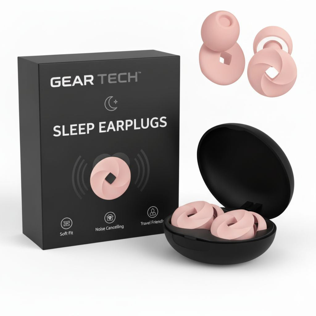 Sleep Ear Plugs at Night | 33dB Noise Cancelling, Soft, Custom-Fit Design for Uninterrupted Rest & Focus