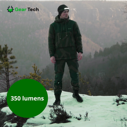 Head Torch Led | 180° Wide-Angle, Waterproof & Hands-Free for Hiking, Running, Camping & DIY Activities