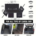 Dog Car Seat with Hard Bottom & Back Seat Extender for Travel | Car Seat Protection for Large Dogs
