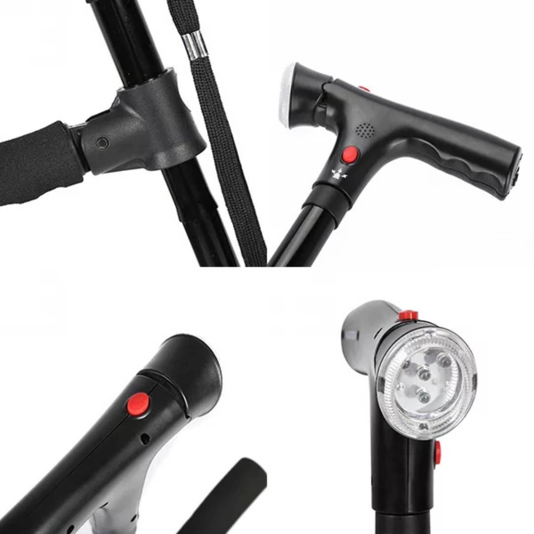 Walking Cane for Seniors – Collapsible Telescopic 5-Height Adjustable Cane for Travel & Daily Use