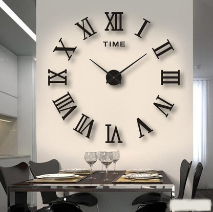 Unique Black Wall Clock | Innovative Design, Quartz Movement & Ideal for Home Decor