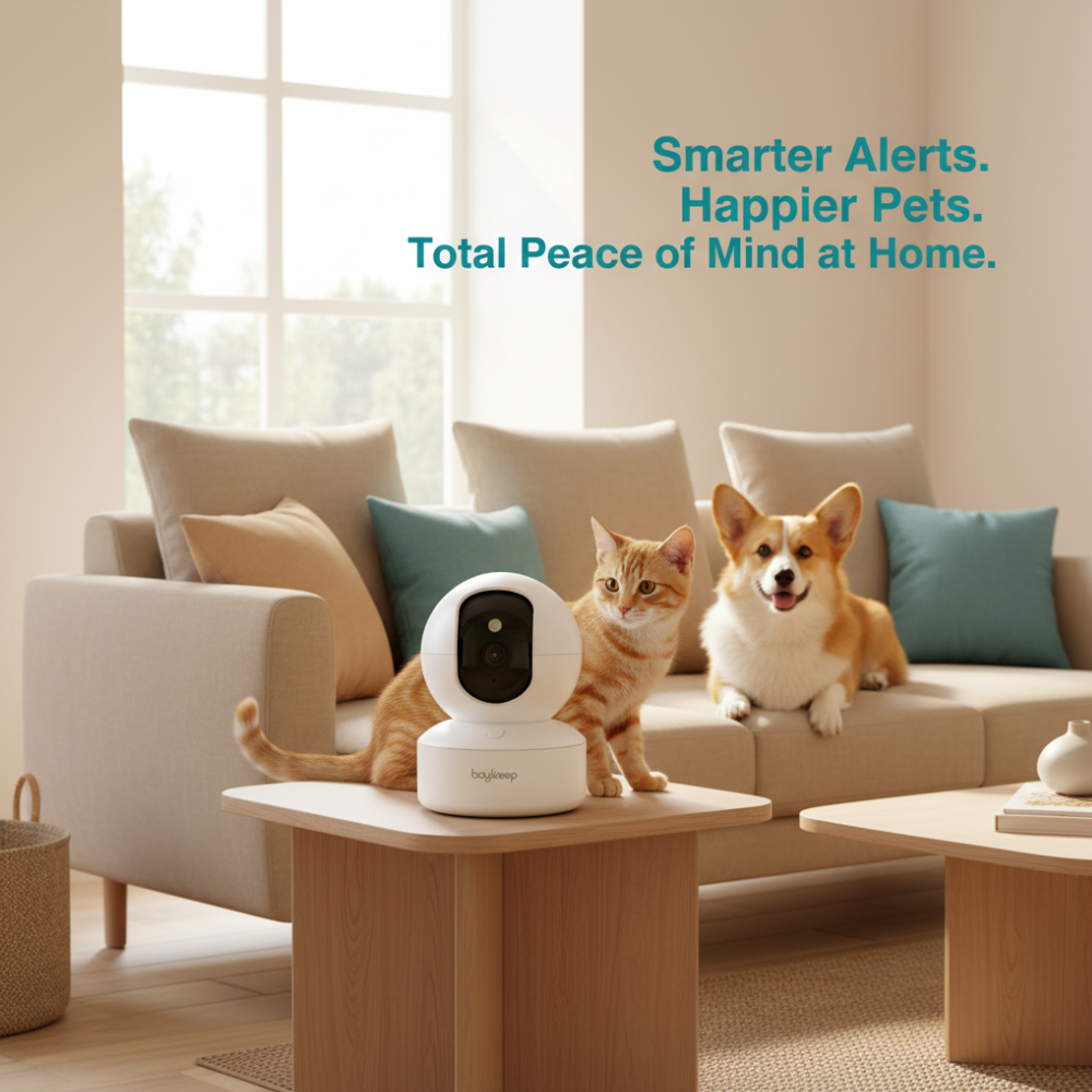 Wireless Pet Camera With Phone App | Wireless 360° Indoor Pet Cam With 2-Way Audio & Night Vision
