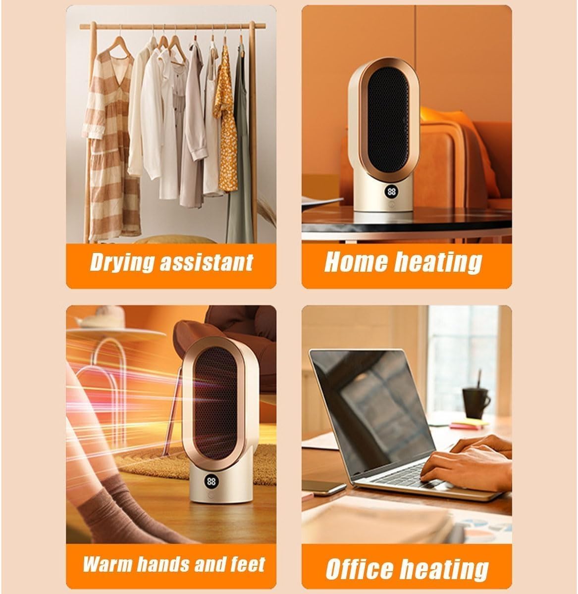 Heatsnap Portable Electric Heater | 800W Compact & Energy Efficient for Home, Office & Travel
